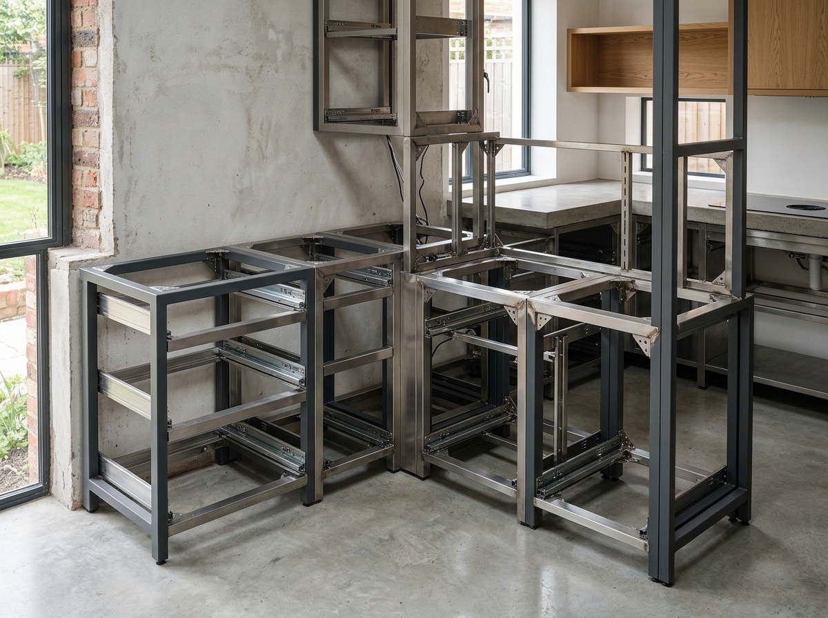 Modular Kitchen Steel Framework